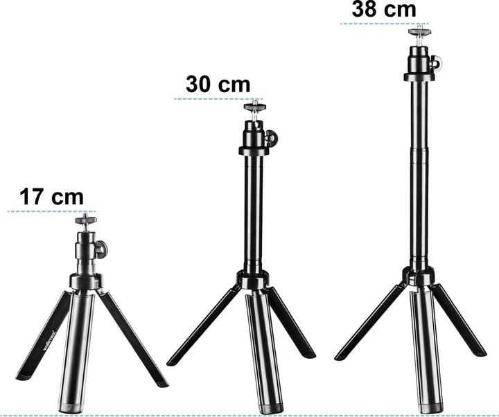 Immagine prodotto Walimex pro pro Easy 38 da tavolo e treppiede per telecamera (Metallo)