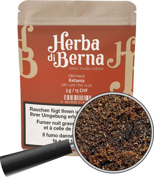 Actual product image Herba di Berna CBD Hash Ketama (3 g, Indoor)