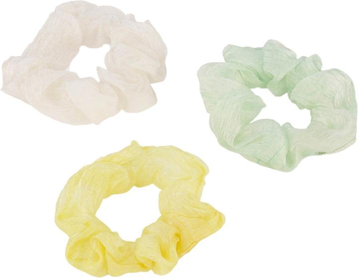 Trisa Transparentes Twisted Elastic Scrunchie, mint, gelb & weiss