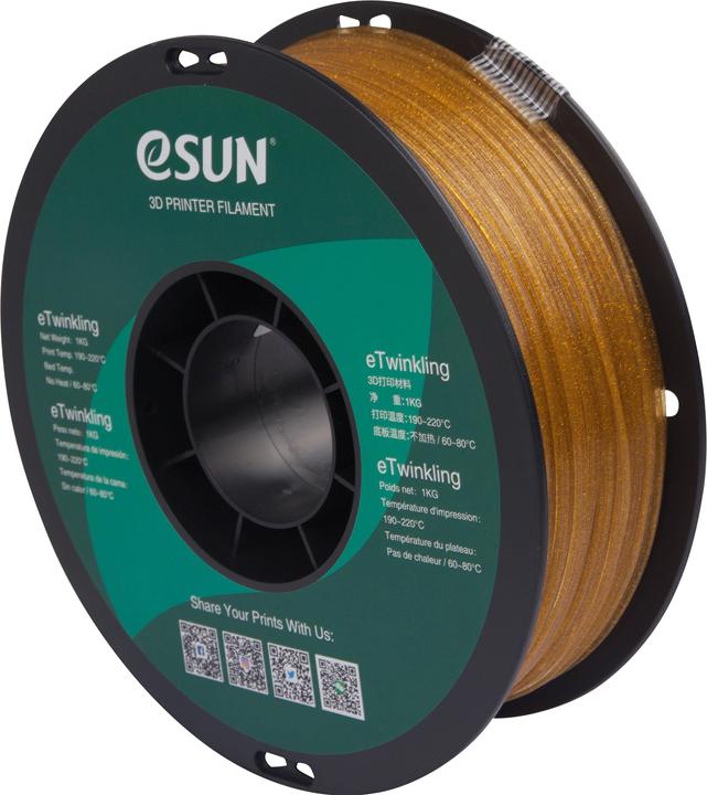 Actual product image eSUN ETWINKLING 1.75mm GOLD 1kg 3D FILAMENT (PLA, 1.75 mm, 1000 g, Gold)