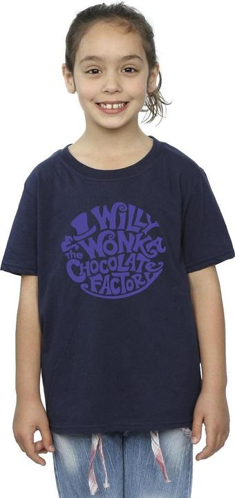 Immagine prodotto Willy Wonka & the Chocolate Factory Typed Logo Maglietta Ragazze (152, 158)