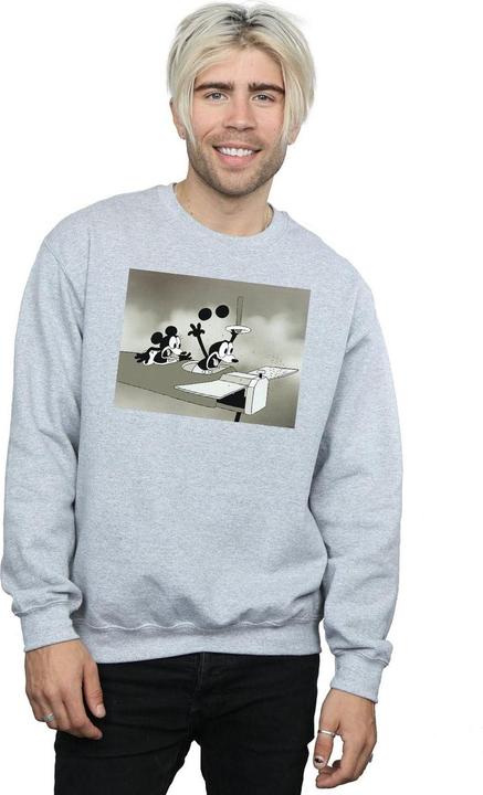 Actual product image Disney Mens Mickey Mouse Crazy Pilot Sweatshirt (XL)