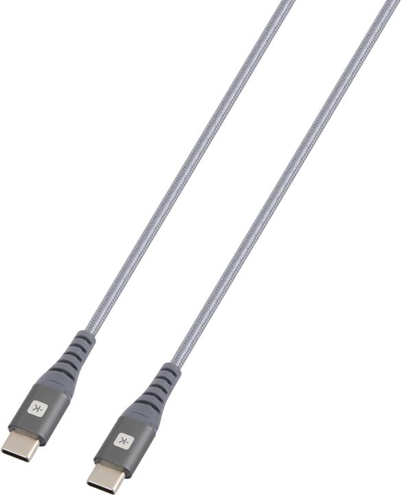 Produktbild Skross USB Kabel USB-C to USB-C Cable 2.0, Braiding, 1,20m space gray (1.20 m, USB 2.0, 36 W)