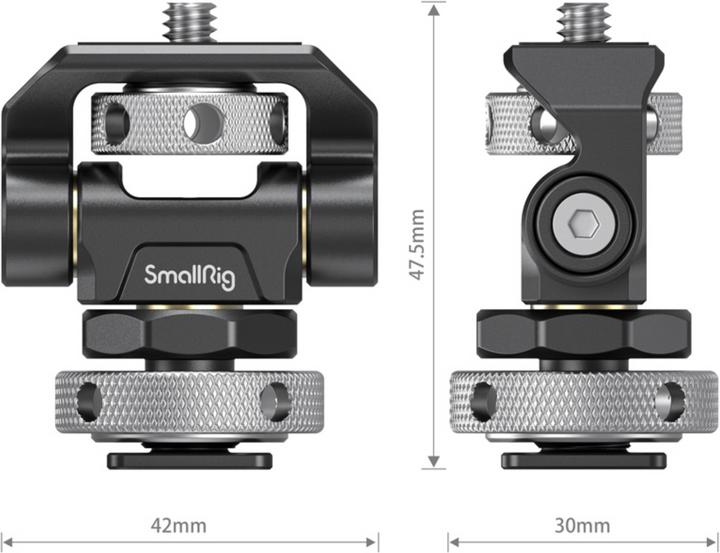 Image du produit SmallRig Support de moniteur pivotant et inclinable avec fixation par griffe froide (Accessoires pour moniteurs)
