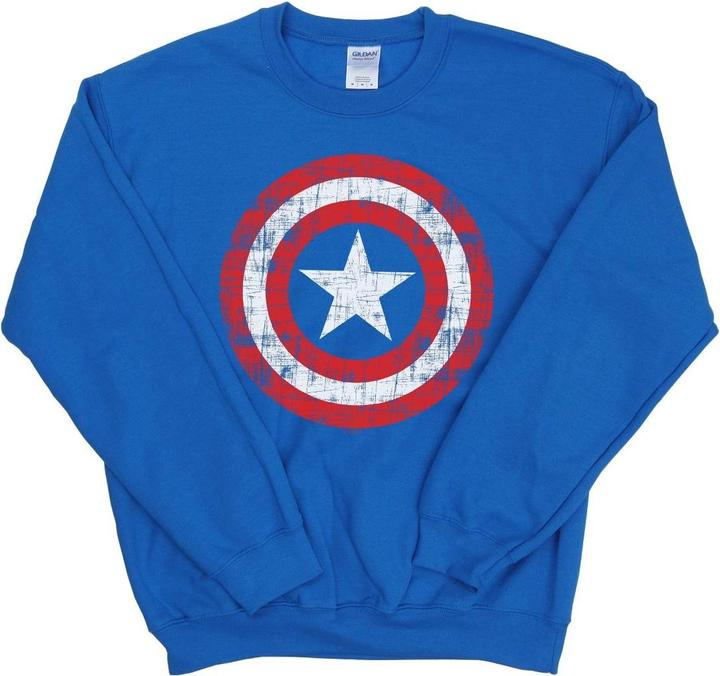 Produktbild Avengers Captain America Scratched Shield Sweatshirt (XXL)