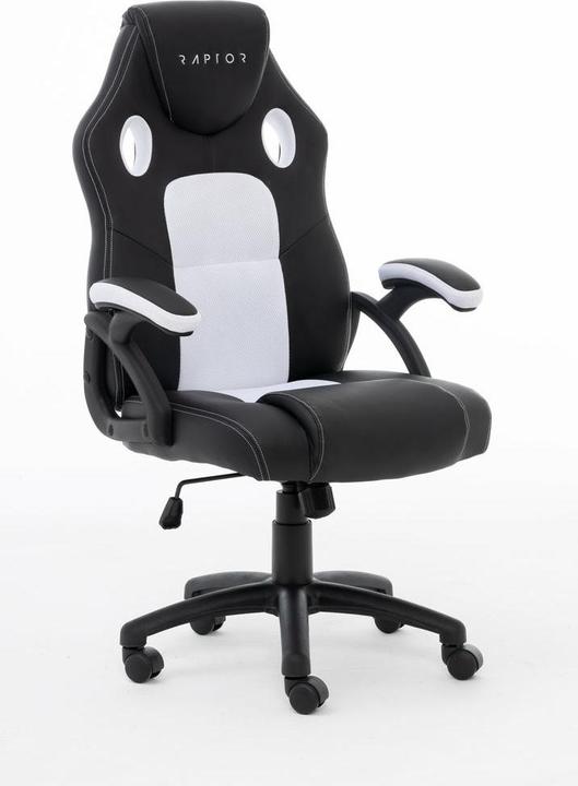 Immagine prodotto Raptor Gaming Sedia GS-40 PU + tessuto nero/bianco