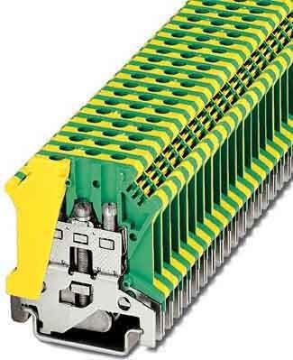 Phoenix Contact Borne de terre USLKG 4 Vert-Jaune 50 pcs.