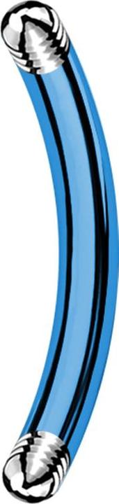 Produktbild Star Piercing Bananen-Stab hellblau (ohne Messing, Titan G23)