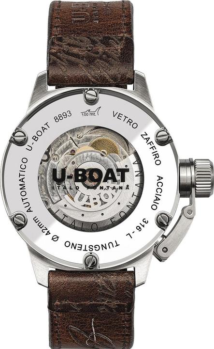 Produktbild U-Boat 8893 Classico Tungsteno Black Automatik Herrenuhr 42mm 10ATM (Swiss Made, 42 mm)