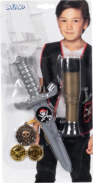 Produktbild Boland Benelux Piraten-Set Teleskop 18cm Dolch 23cm/Amulett/2 Mün