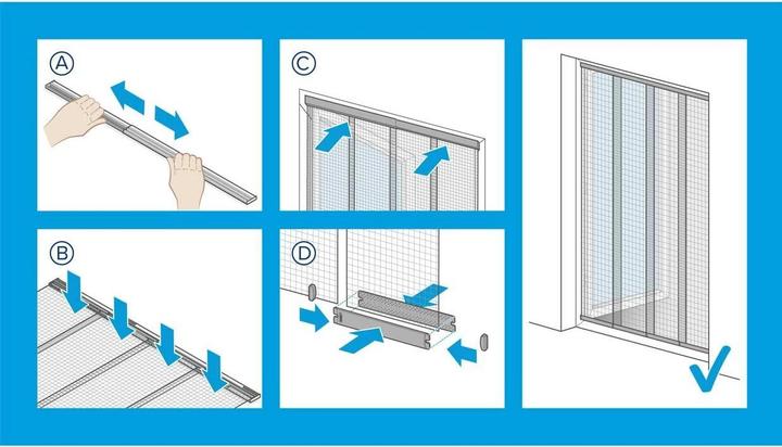 Produktbild tesa Insektenschutz Alu Lamellentür für Balkon- und Terrassentüren (95 x 220 cm)