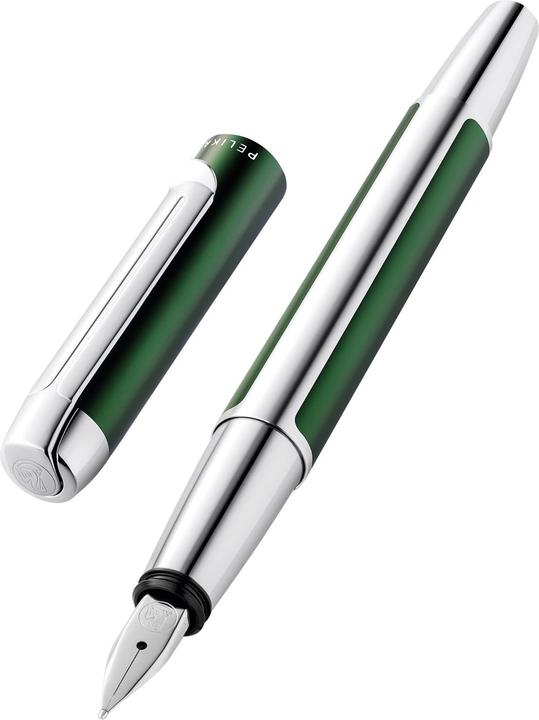 Produktbild Pelikan Füllfederhalter Pura, Feder M, Waldgrün (Grün, Silber, 1 x)