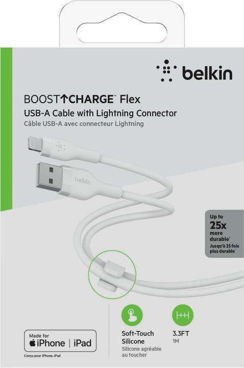 Produktbild Belkin USB-Ladekabel Boost Charge Flex USB A - Lightning 1 m (1 m, USB 2.0)
