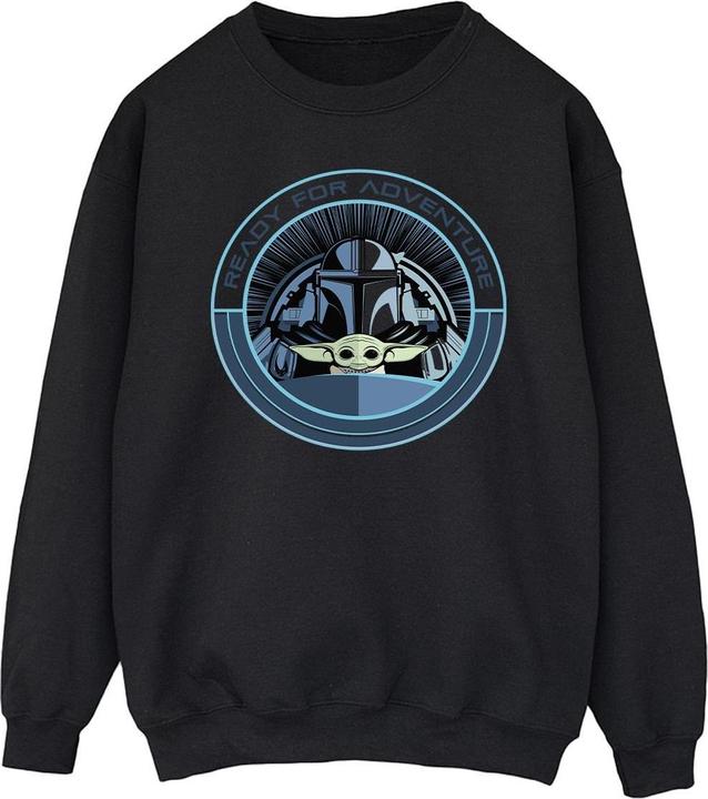Actual product image Star Wars Mens The Mandalorian Grogu Ready For Adventure Sweatshirt (S)