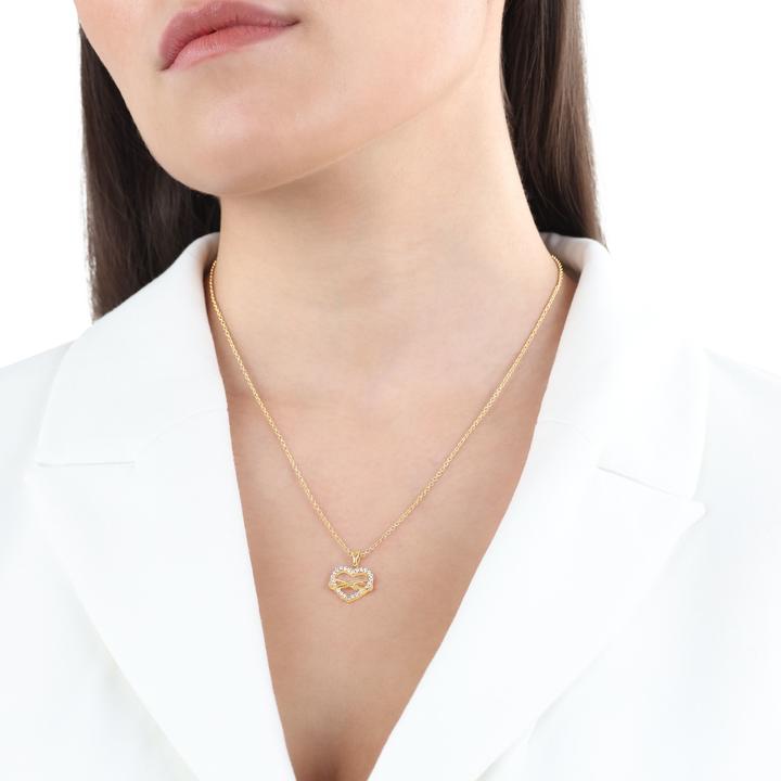 Image du produit S.Oliver Collier pour femme, argent 925 Sterling, zirconium synth. | Infinity/Love (Argent 925)