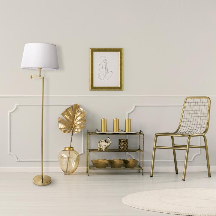 Actual product image Näve Floor lamp Bologna h: 158cm beige brass (E27)