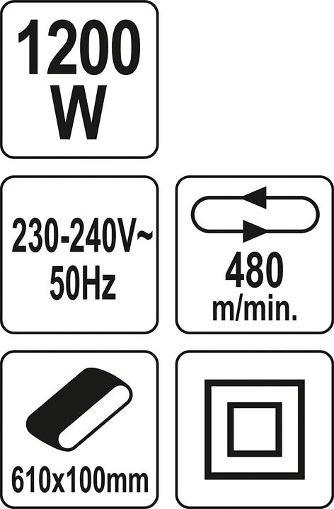 Produktbild Yato Bandschleifer 1200 Watt, 100mm (Bandschleifer, 1200 W)