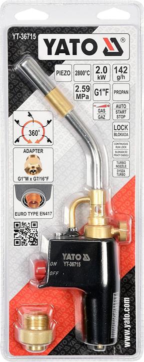 Actual product image Yato Gas blowtorch with piezo ignition