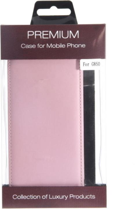 Produktbild OEM Slim Leather Flip Case for G850 Galaxy Alpha pink (Samsung Galaxy Alpha)
