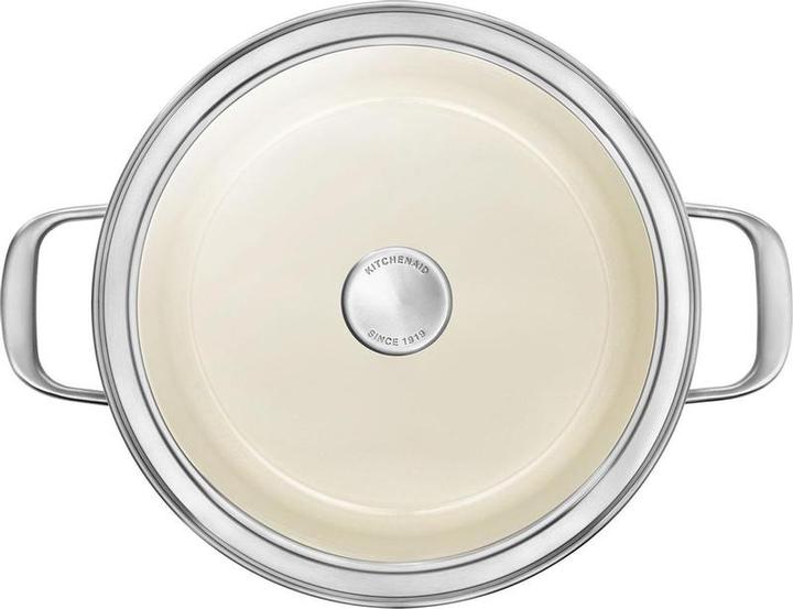 KitchenAid Steel Core Enamel Casserole Acier inoxydable 24 cm Ø 6 L Onyx Noir (24 cm, Casserole, Acier inoxydable)