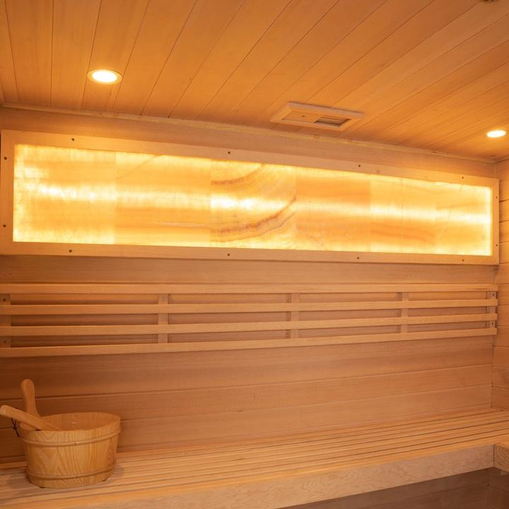 Produktbild Home Deluxe Indoor Sauna BEAU - 200 x 160 cm für 5 Personen - Traditionelle Sauna mit 7,5kW Ofen