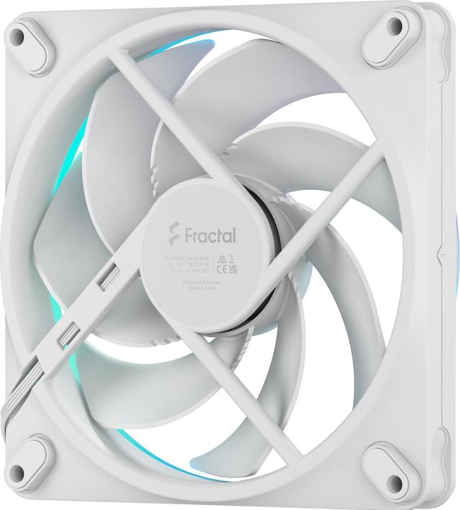 Actual product image Fractal D. Momentum 14 RGB White (140 mm, 1 x)