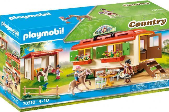 Immagine prodotto Playmobil Auto con rimorchio pony (70511, Paese Playmobil)