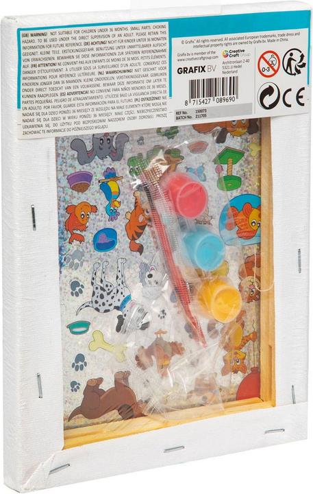 Actual product image Grafix Canvas to paint assorted