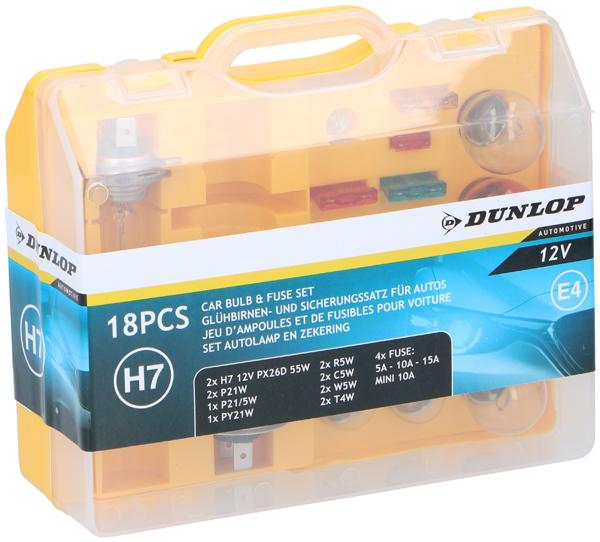 Image du produit Dunlop Jeu d'ampoules 18pcs H7 12V/55W