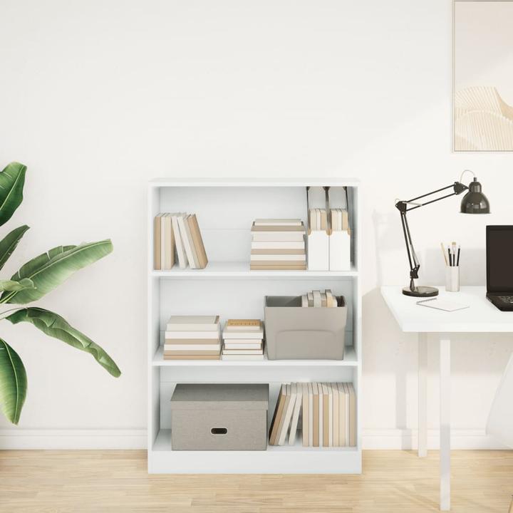 Actual product image VidaXL Bücherregal Regal Standregal Büroregal Aktenregal Aufbewahrungsregal Weiss (80 x 24 x 109 cm)