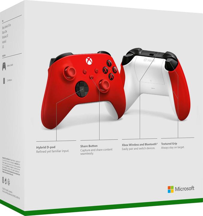 Immagine prodotto Microsoft Xbox Wireless Controller - Pulse Red (Xbox Serie S, Xbox One S, PC, Xbox One X, Xbox Series X)