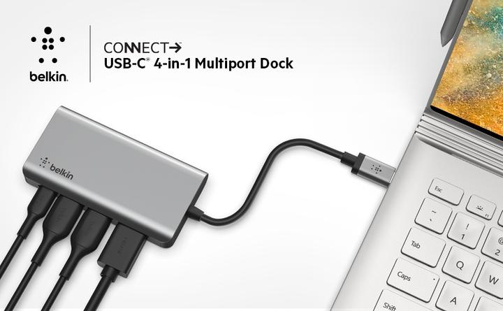 Actual product image Belkin USB-C 4 in 1 (USB-C, 4 Ports)