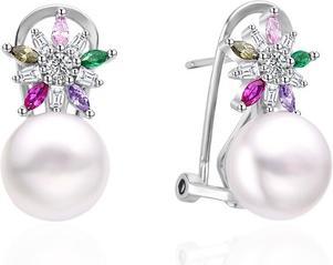 Produktbild Agato Silver Earrings With Zircons And River Pearl Agt-E135kkc-P