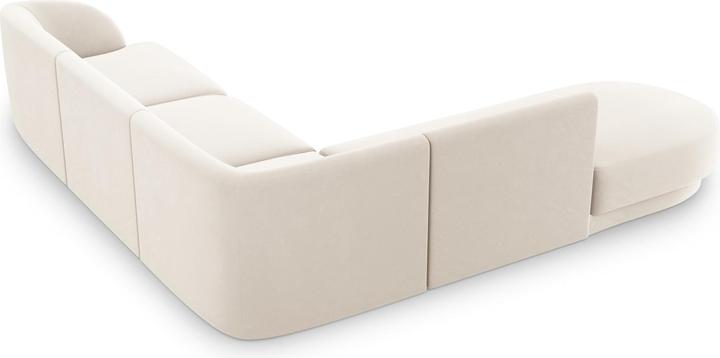 Actual product image Micadoni Velvet Left Corner Sofa, "Miley", 6 Seats, 255x248x70Made in Europe (Corner sofa)