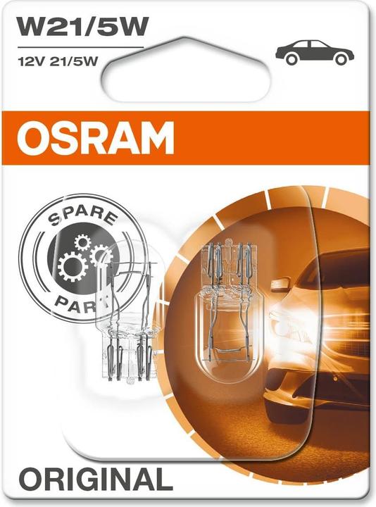 Immagine prodotto Osram Original Signallampe W21/5W, 12V, Doppelblister (W21/5W)