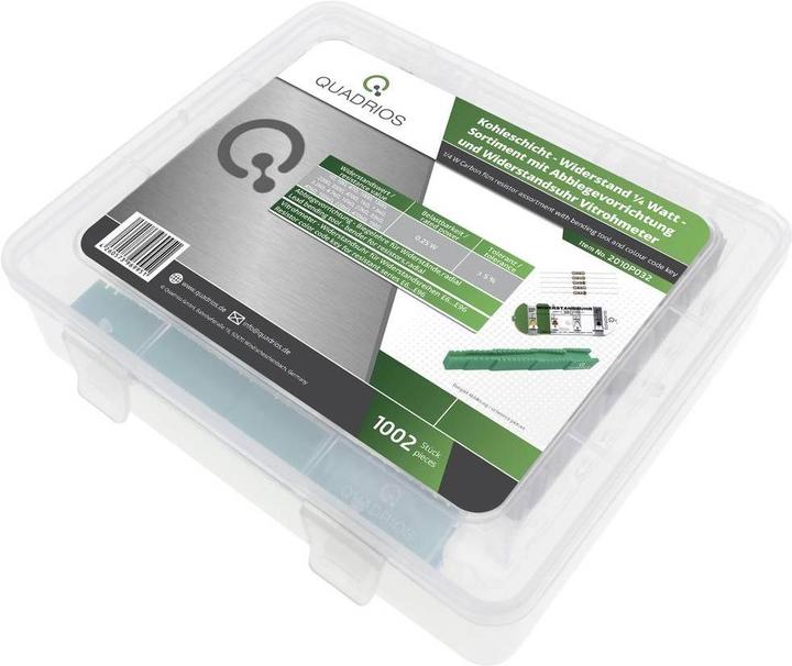 Produktbild Quadrios Kohleschicht-Widerstand Sortiment 1/4W, ±5% mit Zubehör, 1002 tlg