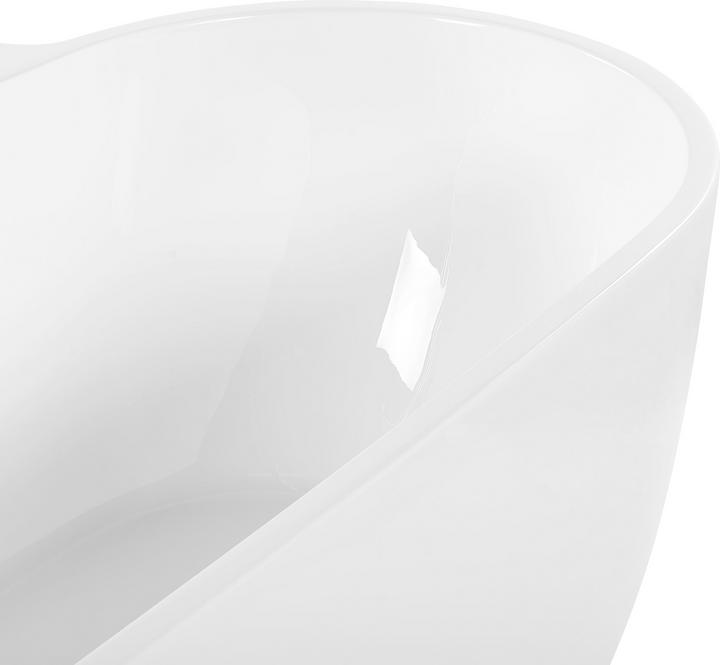 Actual product image Beliani Bathtub freestanding white with tap oval 170 x 80 cm ROTSO (286 l, 80 cm, 170 cm)