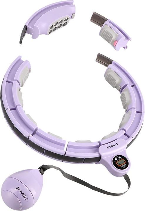 Actual product image HMS Hula Hop HHM13 with magnets weight and counter purple (40 cm, 400 g)
