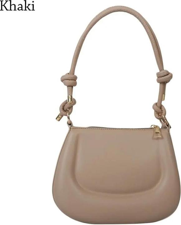 Only-Bags.Store PU Leder Umhängetasche Solid Color Unterarmtasche Messenger Bag Crossbody Bags