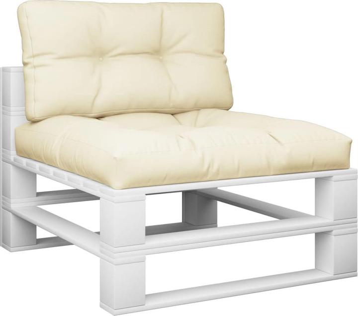Immagine prodotto VidaXL Cuscino per pallet Divano per pallet Cuscino per pallet Cuscino per seduta 2 pezzi in tessuto crema (70 x 70 x 12 cm)