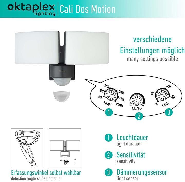 Image du produit Oktaplex lighting Cali Dos Motion (3200 lm, IP65)