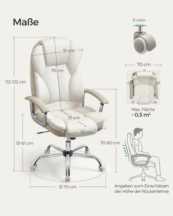 Image du produit Songmics Ergonomischer Chefsessel
