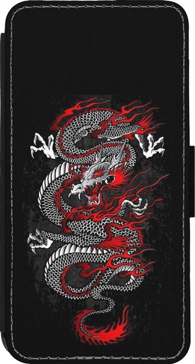 Immagine prodotto PhoneLook Portafoglio Coque noir stile giapponese Dragon Tattoo Rosso Nero (Apple iPhone 14 Pro)