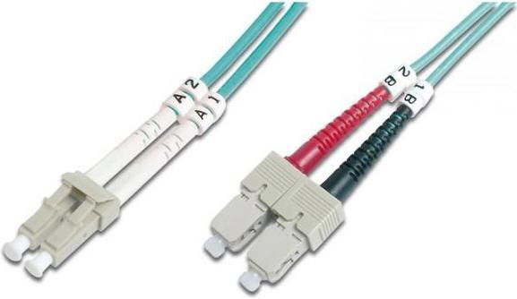 Image du produit Intracom Techly 3m SC / LC 50/125 Câble Fibre Optique Bleu (3 m)