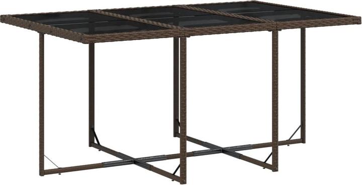 Actual product image VidaXL Garden furniture dining set garden set seating group 11-piece brown poly rattan (165 cm)