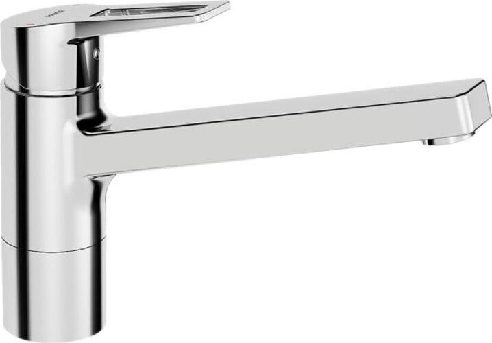 Image du produit Hansa Hansatwist robinet de cuisine, levier à bille, avec dispositif de sécurité, pivotant, saill