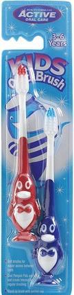 Produktbild Beauty Formulas Active Oral Care - Kids Quick Brush 3-6 Years Toothbrushes For Children Penguin 2 Pcs. (2 x)