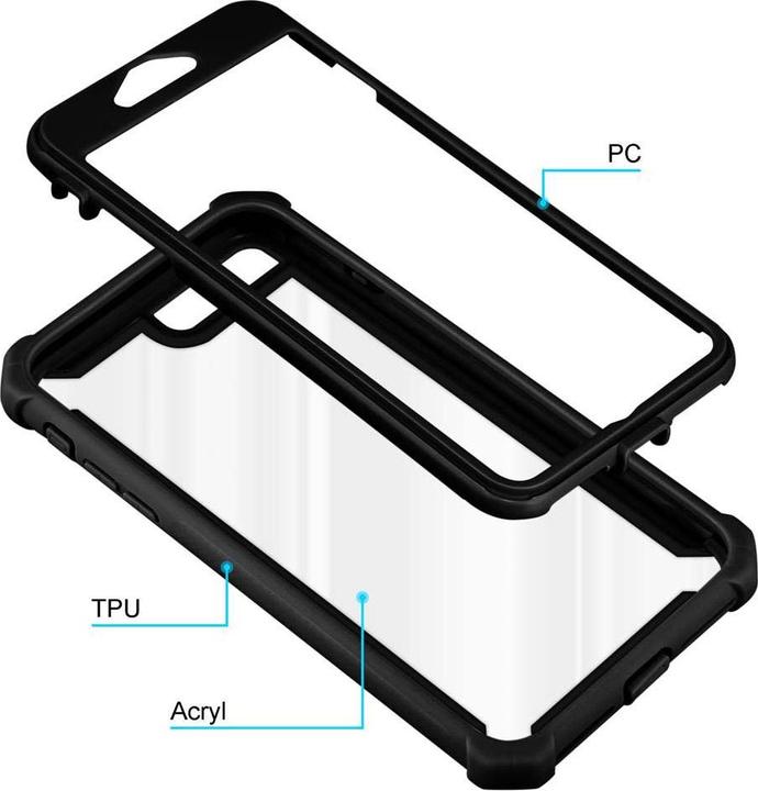 Actual product image Cadorabo Hybrid 2-in-1 Acrylic Cover (Apple iPhone 7 Plus, Apple iPhone 7s Plus)