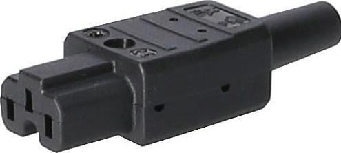 Actual product image Kaiser 789/sw/C Hot appliance connector 789 female, straight Total number of poles: 2 +