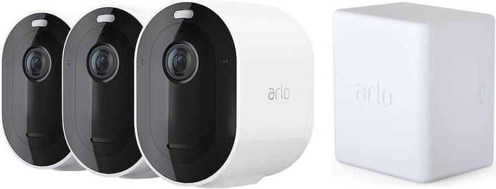 Actual product image Arlo Pro 4 Spotlight, 3 cameras kit white with Rechargeable Battery